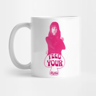 Feed Your Head (Hot Pink and White) Mug